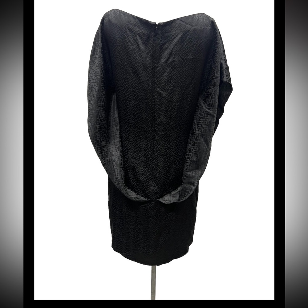 Balenciaga Black Silk Mini Dress Size 38 - Picture 2 of 9